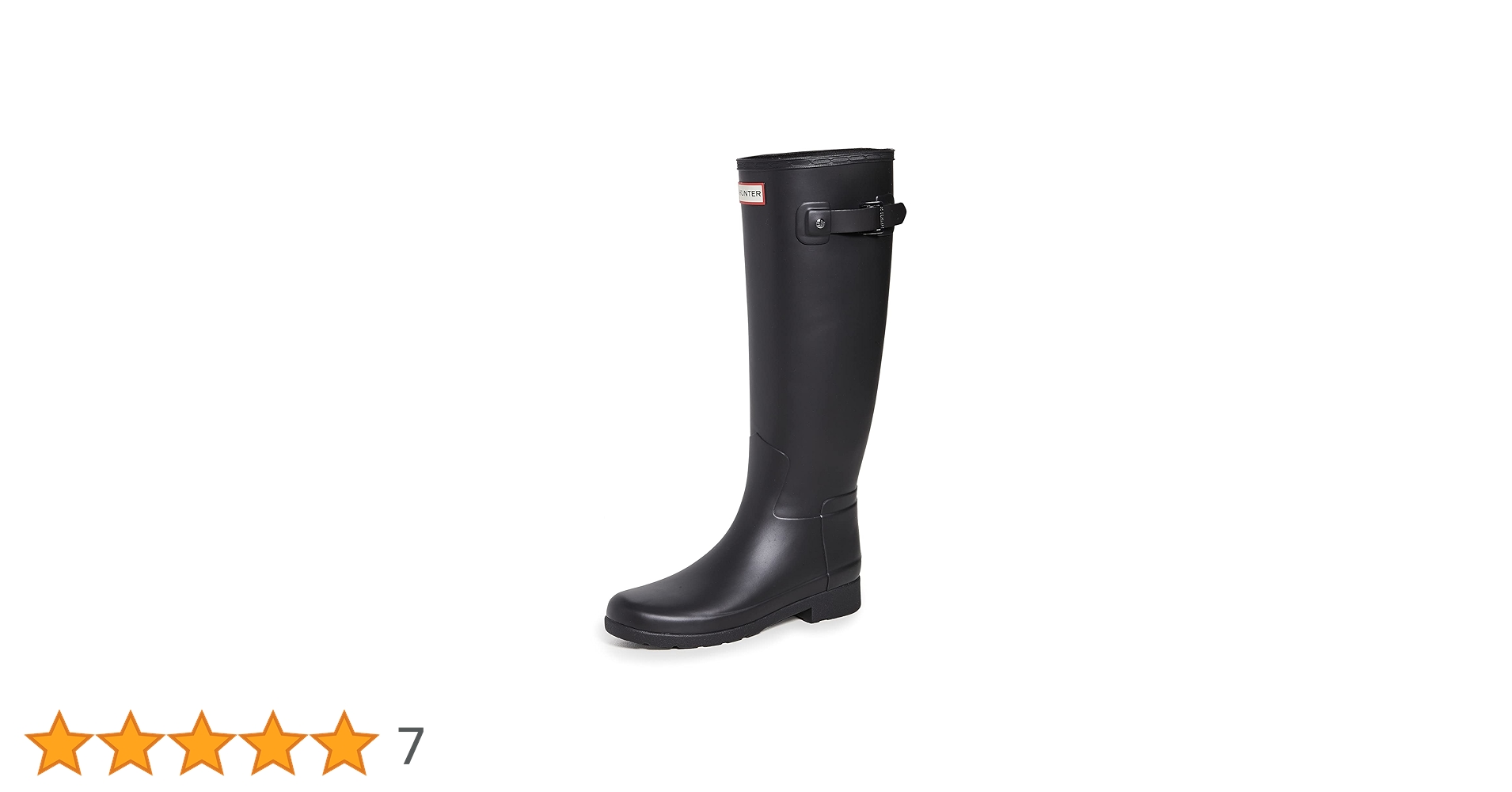 靴 HUNTER ORIGINAL REFINED TALL BOOTS Hunter Footwear Women's Refined Tall Rain Boot, Black, 7